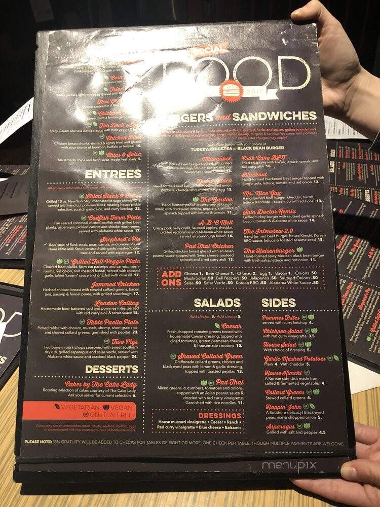 The Social Bar + Kitchen - New London, CT menu_pic