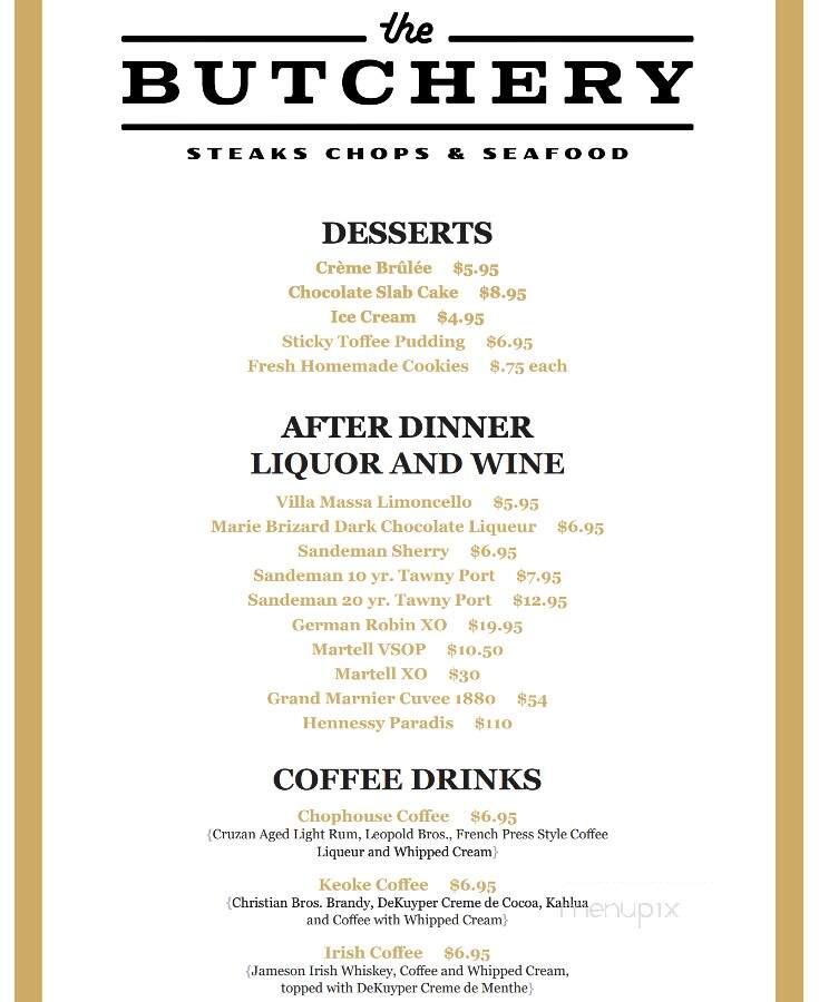 The Butchery- Steaks, Chops & Seafood - Arvada, CO menu_pic