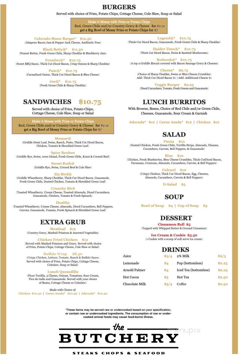 The Butchery- Steaks, Chops & Seafood - Arvada, CO menu_pic