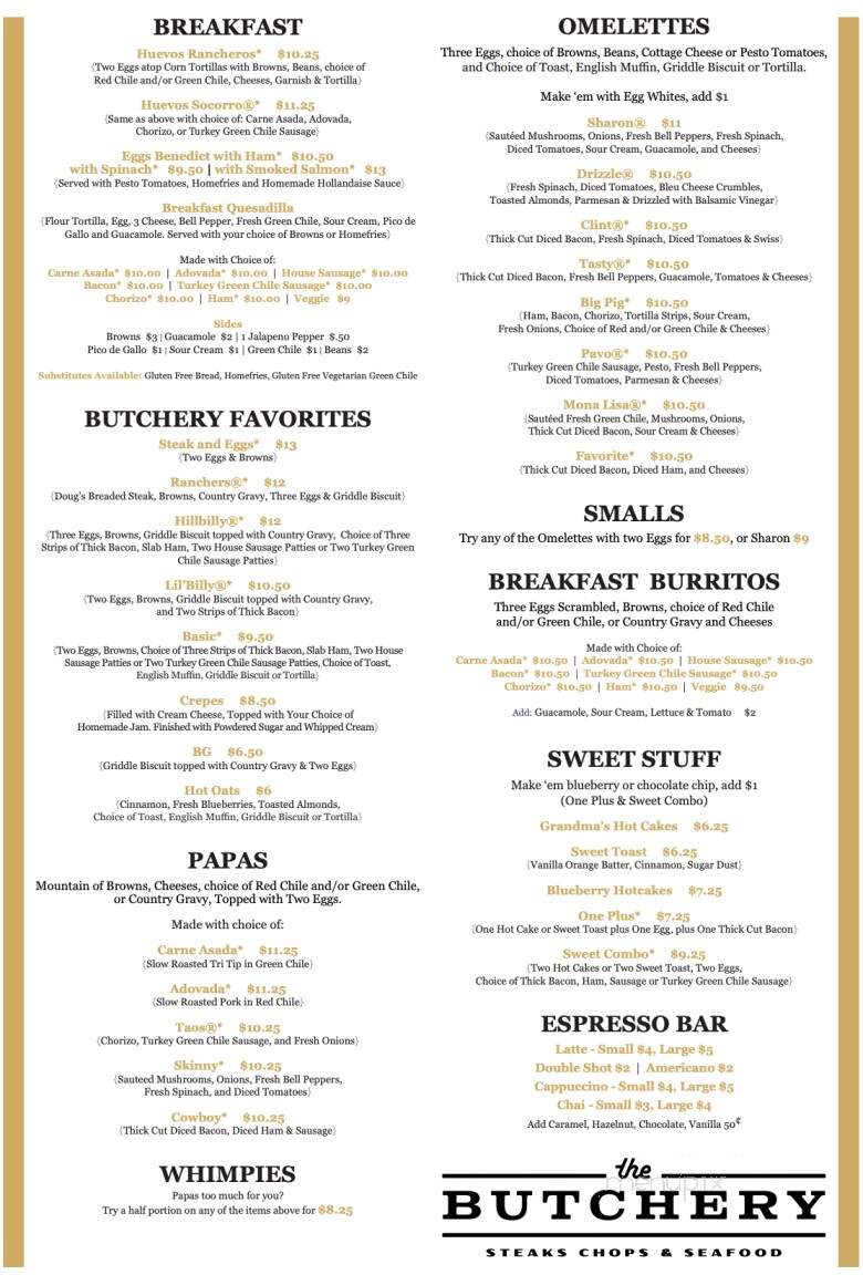 The Butchery- Steaks, Chops & Seafood - Arvada, CO menu_pic