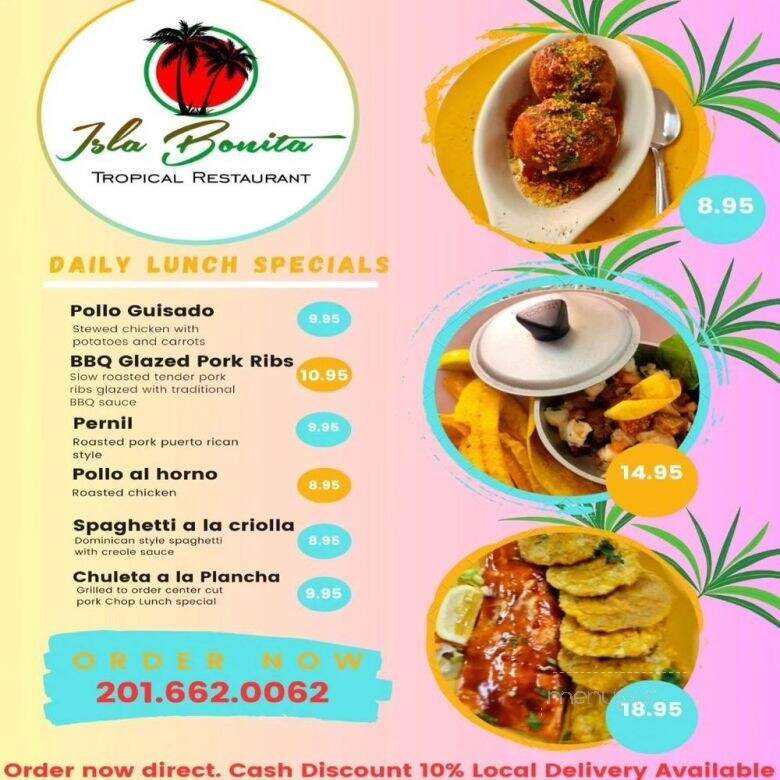 Isla Bonita - West New York, NJ menu_pic