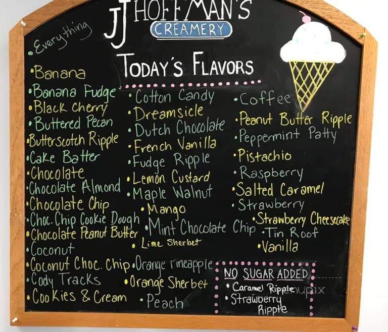 JJ Hoffman's Creamery - Hampstead, MD menu_pic