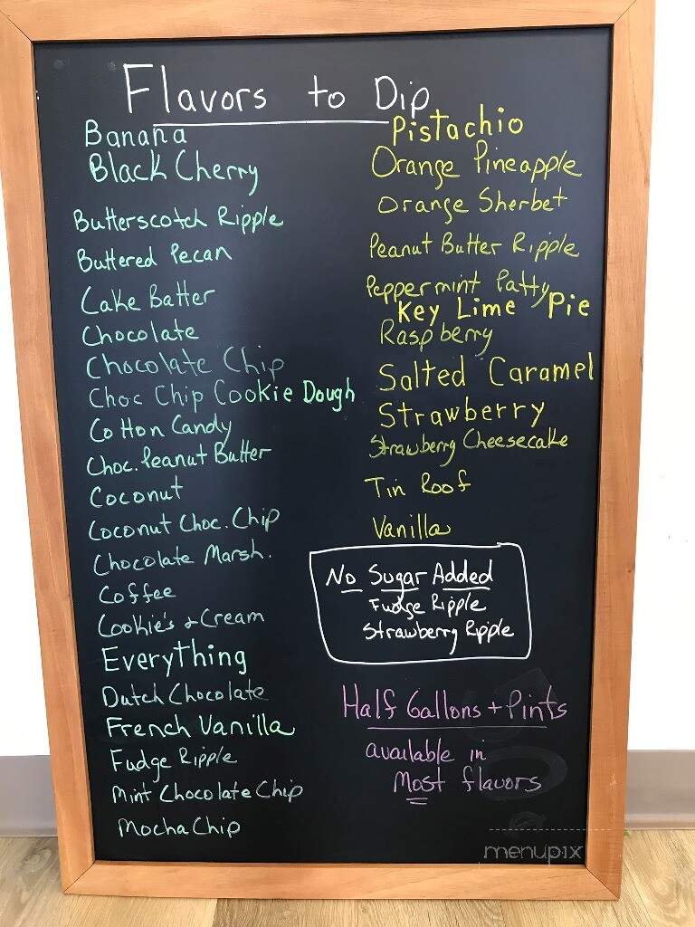 JJ Hoffman's Creamery - Hampstead, MD menu_pic