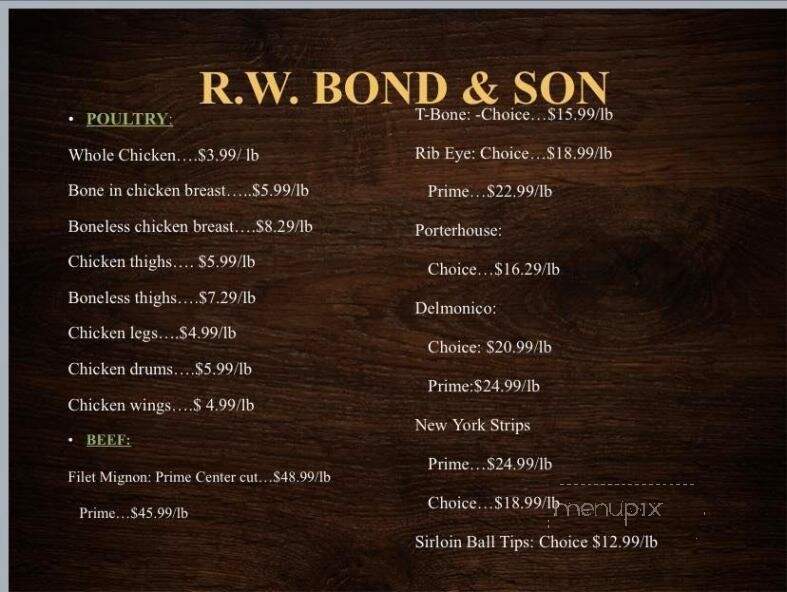 R W Bond & Son Family Butchers - Grandville, MI
