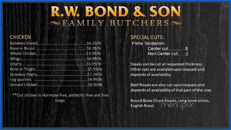 R W Bond & Son Family Butchers - Grandville, MI