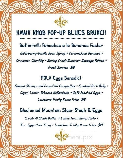 Hawk Knob Appalachian Hard Cider & Mead - Lewisburg, WV menu_pic
