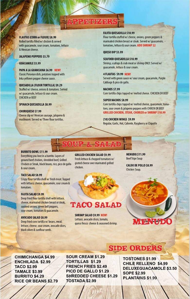 Brisas del Mar Lady Lake - Lady Lake, FL menu_pic