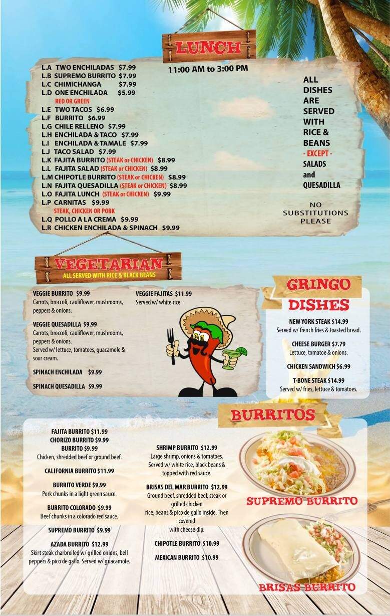 Brisas del Mar Lady Lake - Lady Lake, FL menu_pic