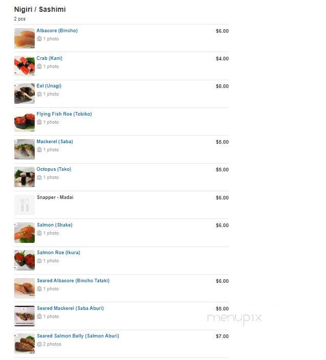Glassico Sushi - Saint Robert, MO menu_pic