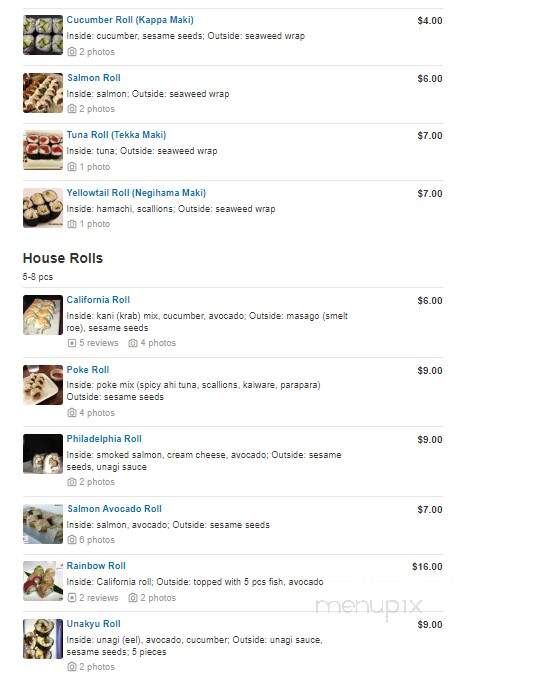 Glassico Sushi - Saint Robert, MO menu_pic