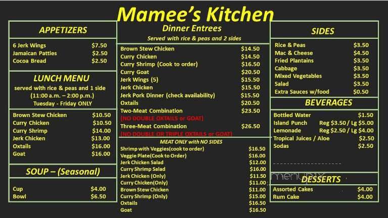 Mamee's Kitchen Authentic Jamaican Cuisine And Catering - Smiths Station, AL