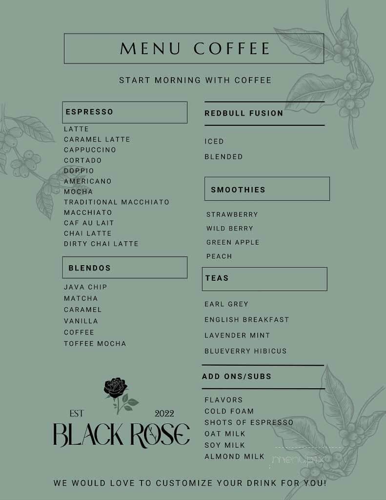 Black Rose Cafe & Bakehouse - Locust Grove, GA menu_pic