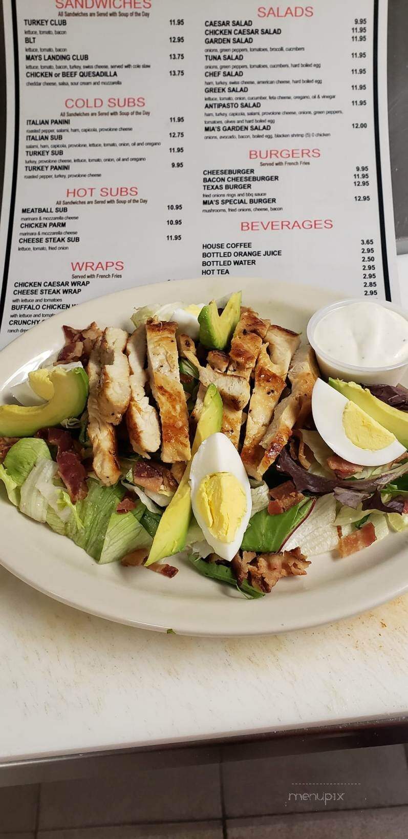 Mia's Cafe - Mays Landing, NJ menu_pic
