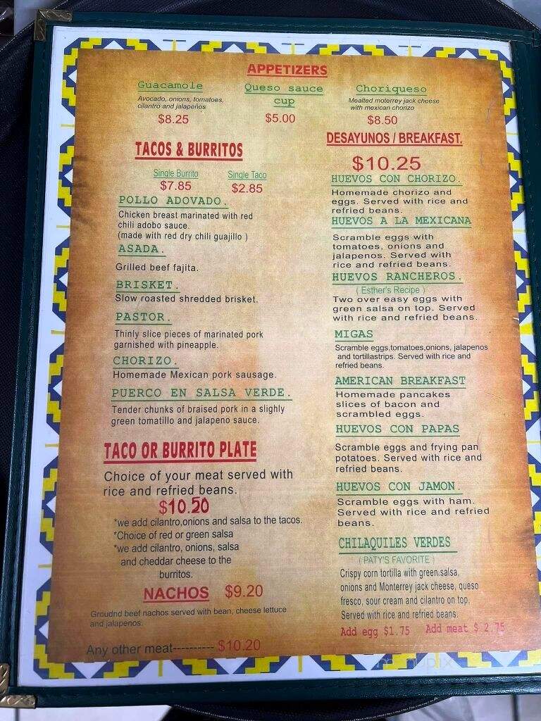 La Casa De Lina - Fort Worth, TX menu_pic