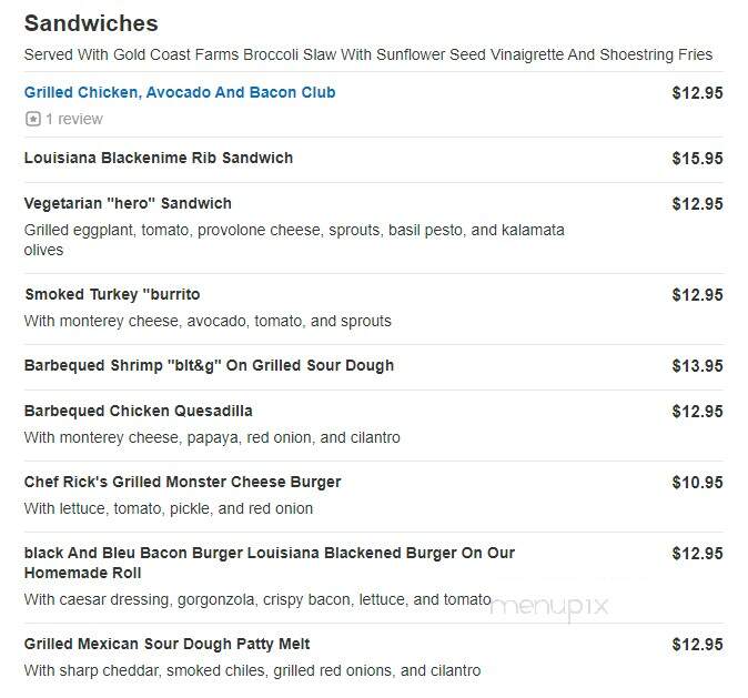 Chef Rick's Ultimately Fine - Santa Maria, CA menu_pic