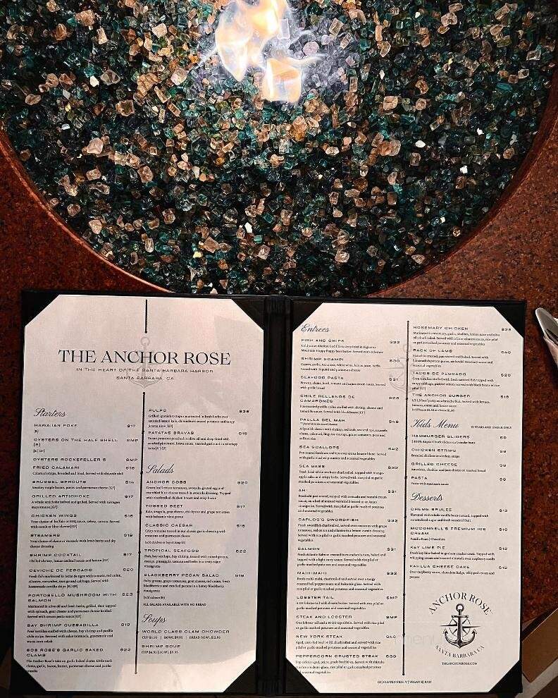 The Anchor Rose - Santa Barbara, CA menu_pic
