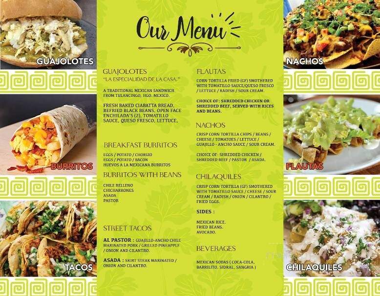 Cilantro & Perejil - Denver, CO menu_pic