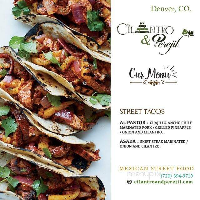 Cilantro & Perejil - Denver, CO menu_pic