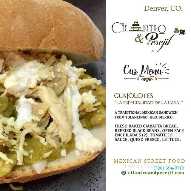 Cilantro & Perejil - Denver, CO menu_pic