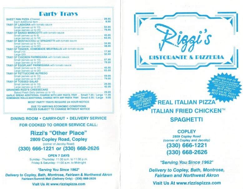 Rizzi's Ristorante & Pizzeria - Akron, OH