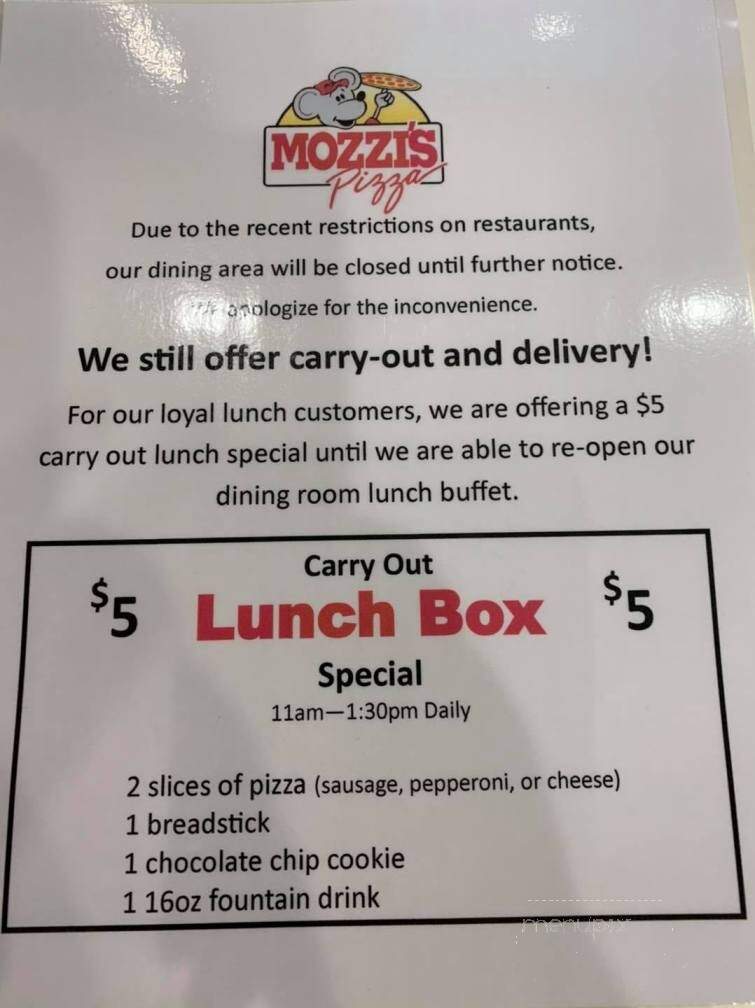 Mozzi's Pizza - New Palestine, IN