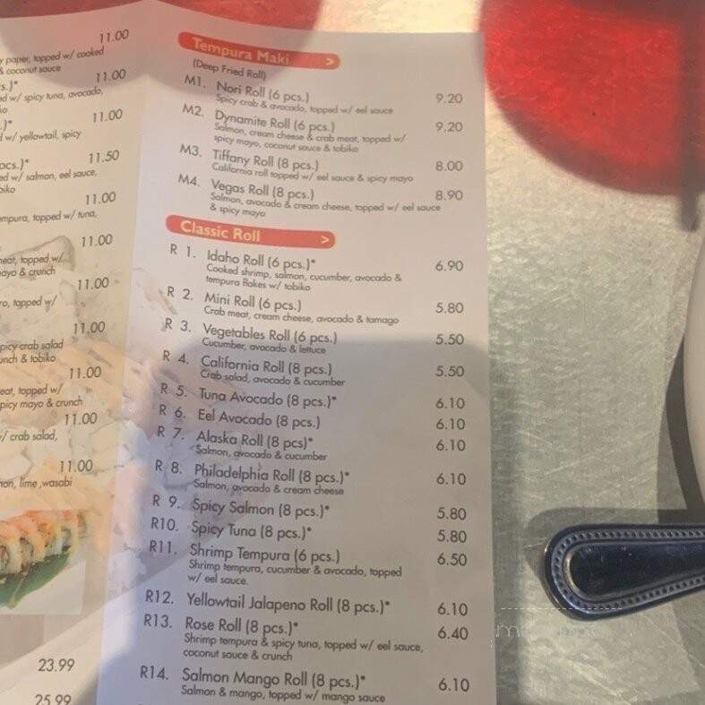 Red 8 Asian Cuisine & Sushi Bar - Rexburg, ID menu_pic