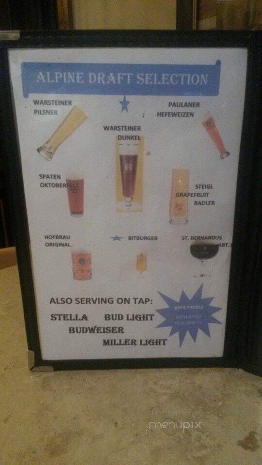 Caroline's Alpine Haus - Radcliff, KY menu_pic
