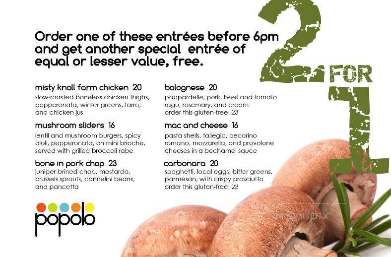 Popolo - Bellows Falls, VT menu_pic