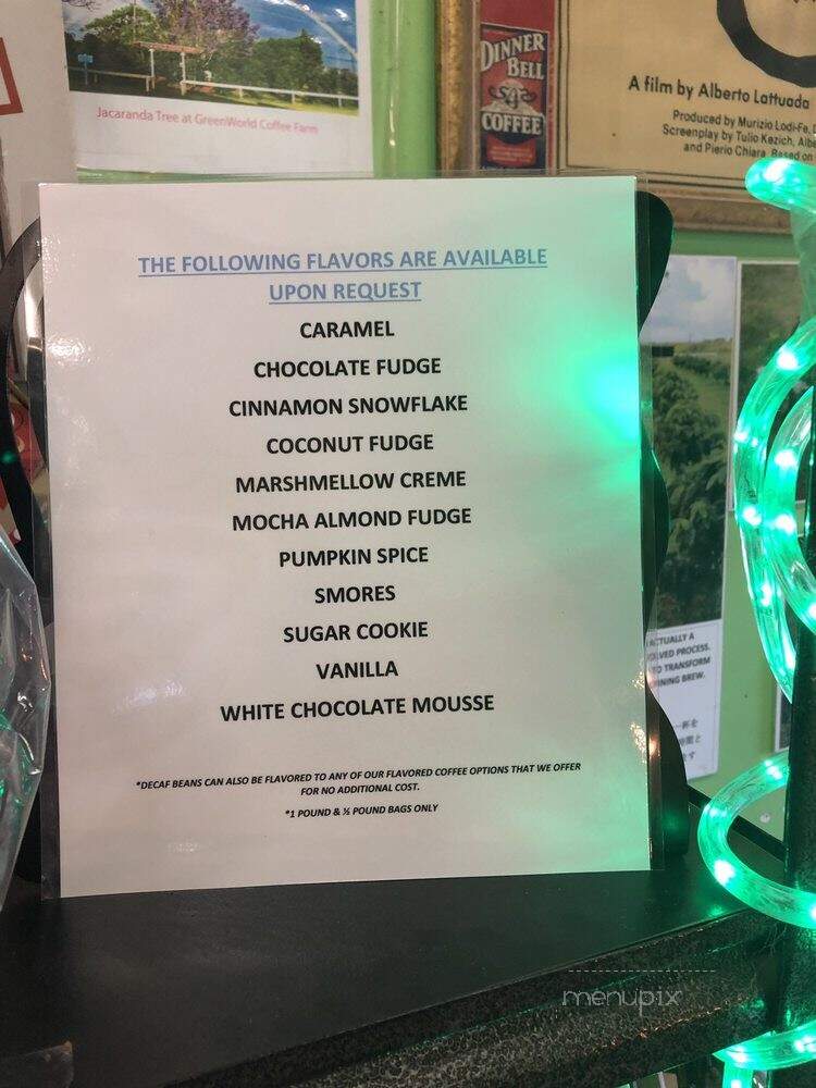 Green World Farms - Wahiawa, HI menu_pic
