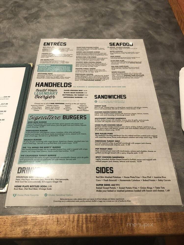 Home Plate - Taunton, MA menu_pic