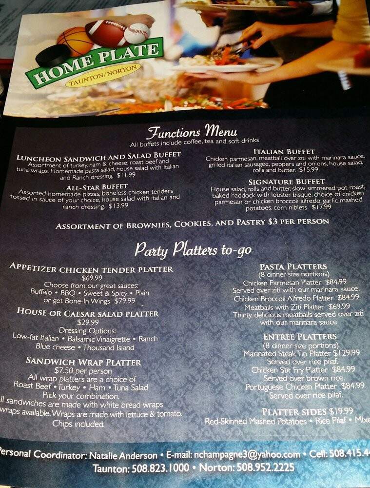 Home Plate - Taunton, MA menu_pic