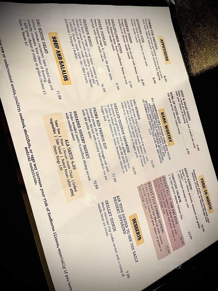 260 Roadhouse - Forest Lakes Estates, AZ menu_pic