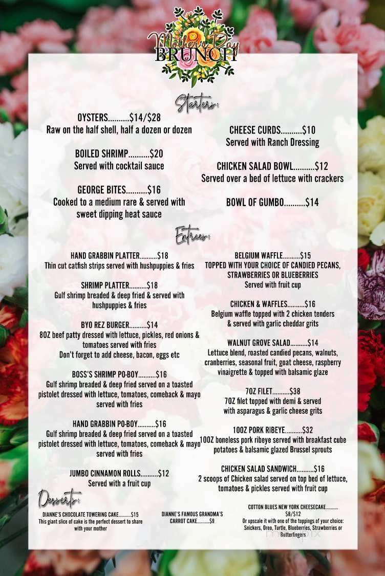 Sunset Grill - Brandon, MS menu_pic