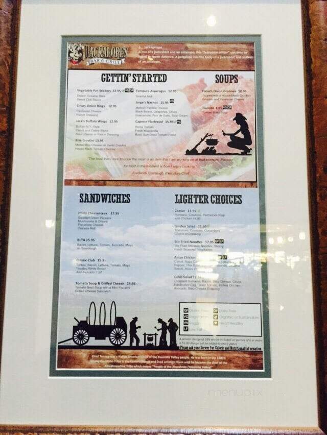 Jackalope's Bar and Grill - Fish Camp, CA menu_pic