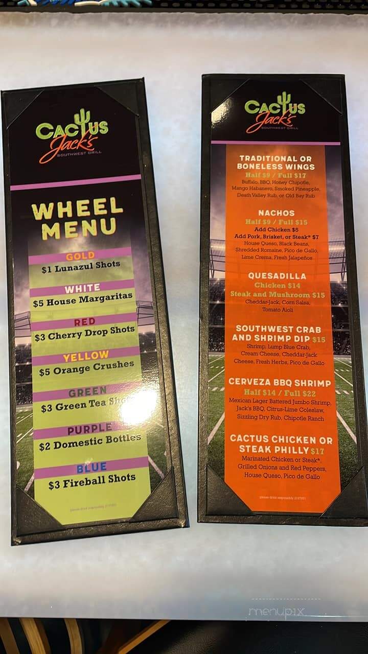 Cactus Jack's Southwest Grill - Virginia Beach, VA menu_pic