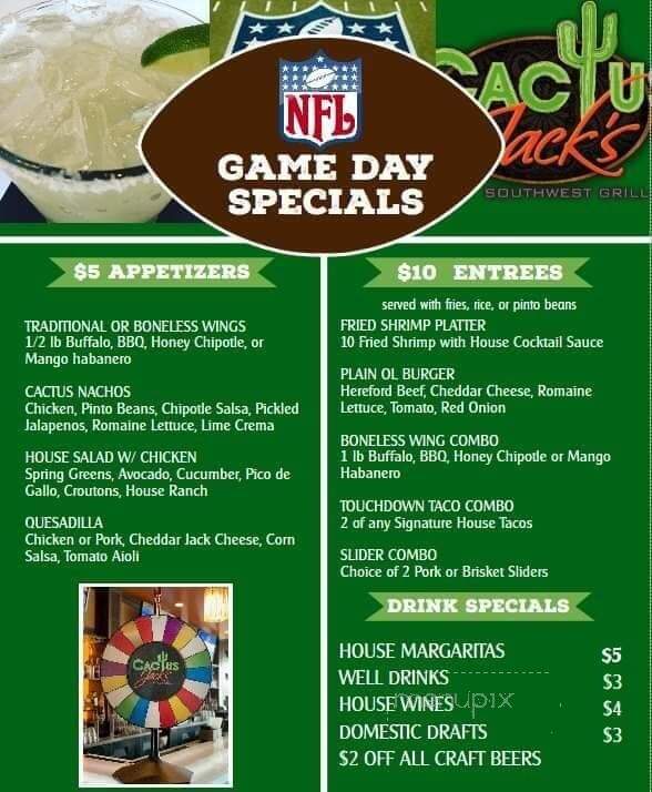 Cactus Jack's Southwest Grill - Virginia Beach, VA menu_pic