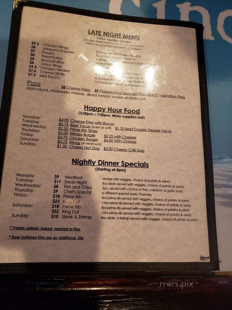 A J's Bar & Grill - Keizer, OR menu_pic