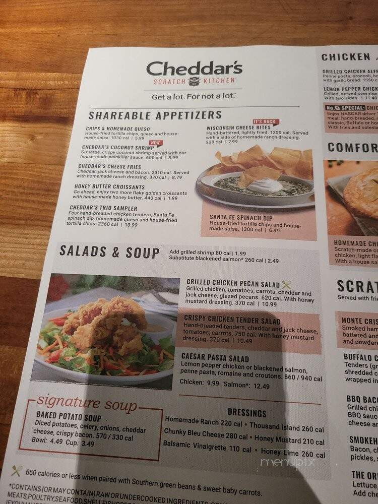 Cheddar's - Baytown, TX menu_pic