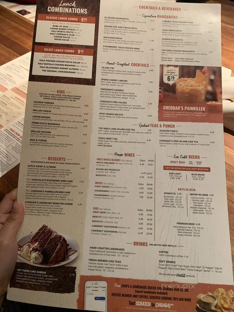 Cheddar's - Baytown, TX menu_pic