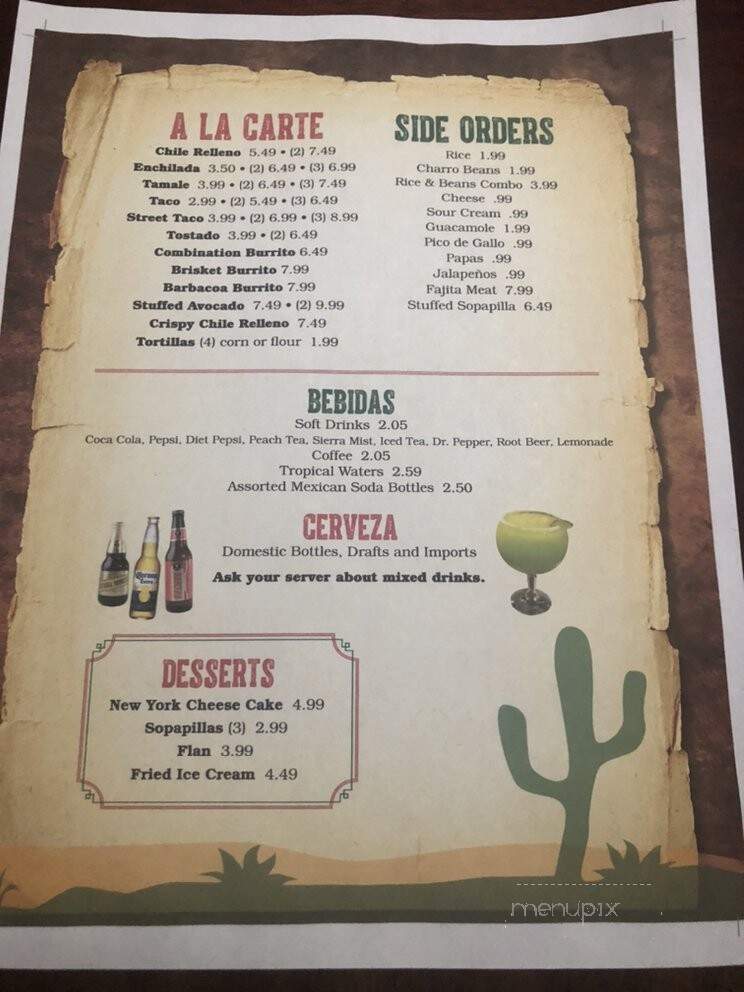 El Patron - Amarillo, TX menu_pic