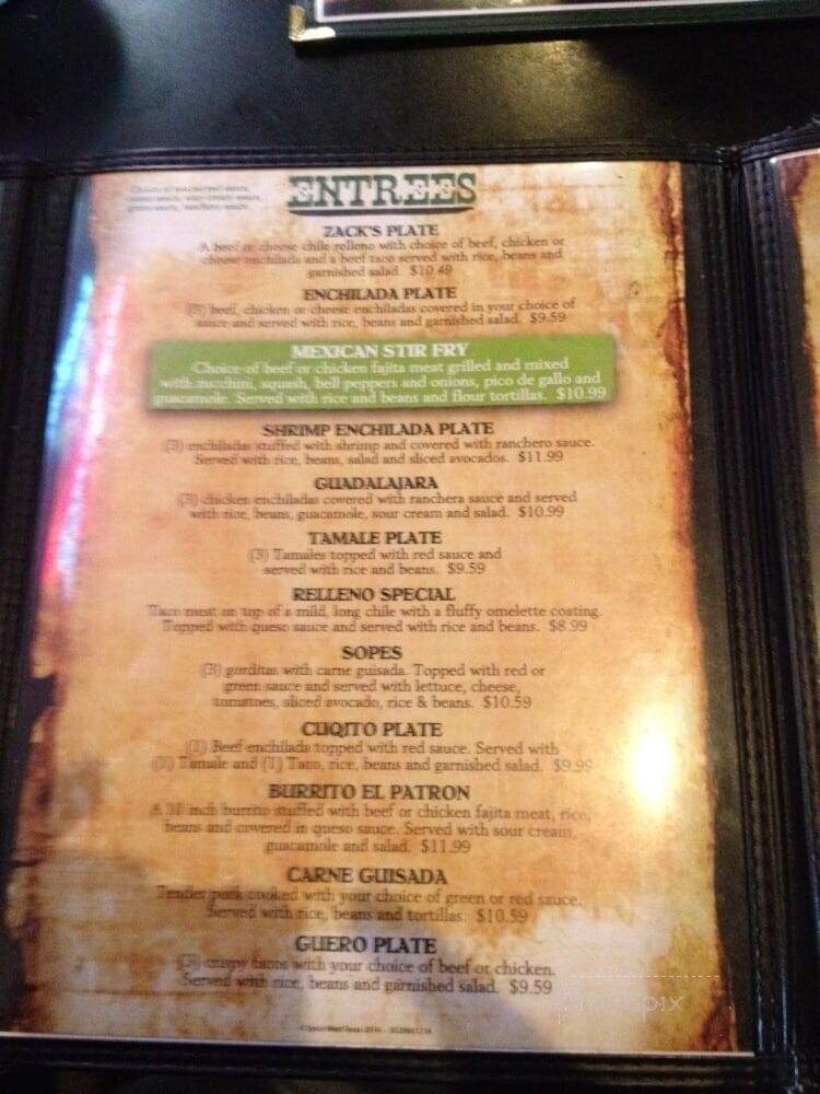 El Patron - Amarillo, TX menu_pic
