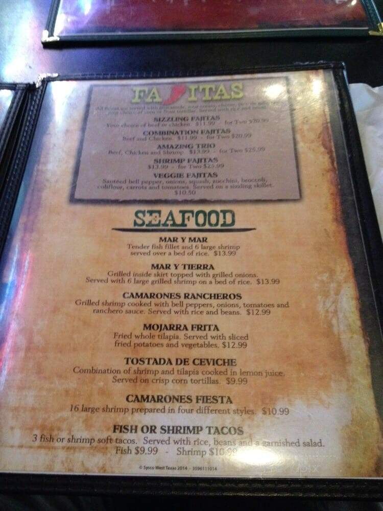 El Patron - Amarillo, TX menu_pic