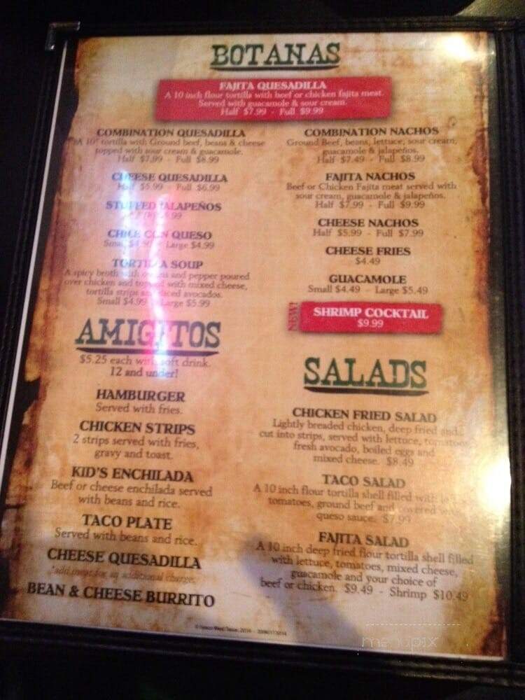 El Patron - Amarillo, TX menu_pic