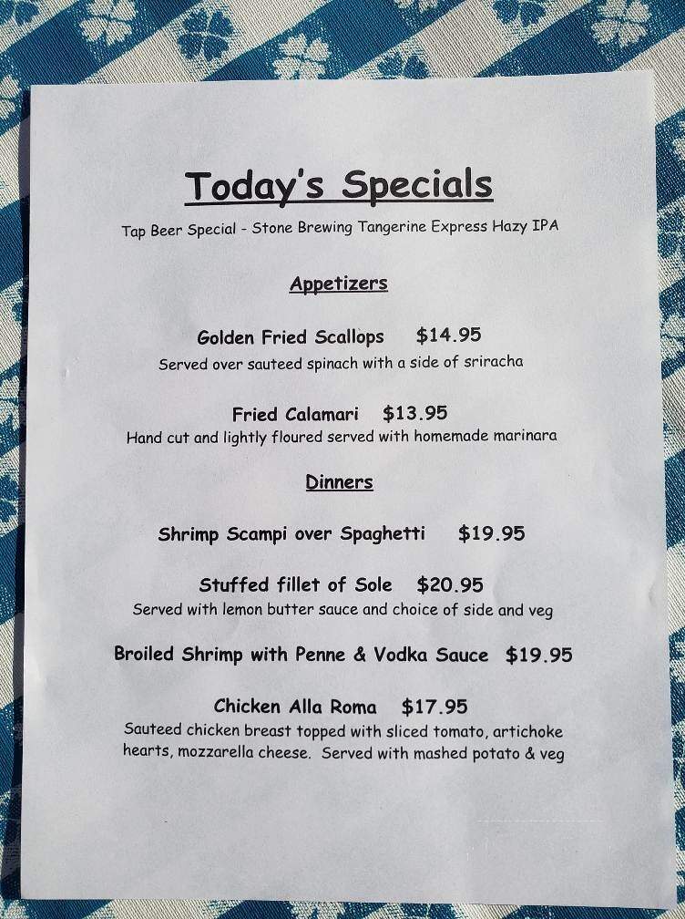 Jefferson House - Lake Hopatcong, NJ menu_pic