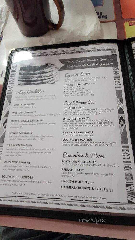 Cherokee Restaurant - Big Cabin, OK menu_pic