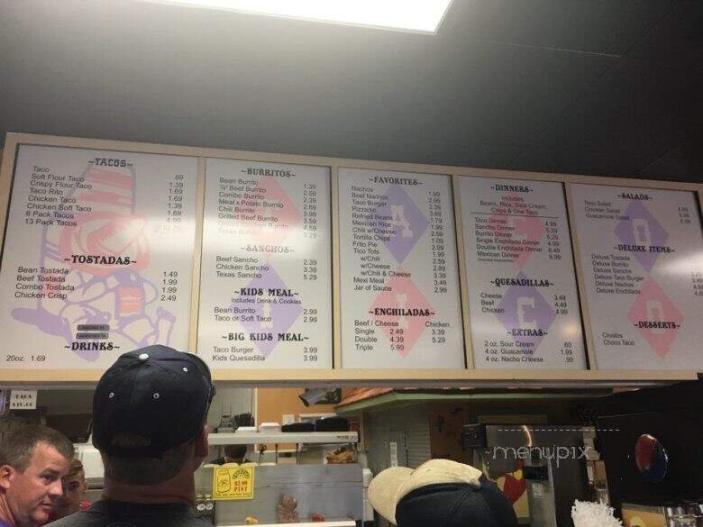 Taco Tico - Claremore, OK menu_pic