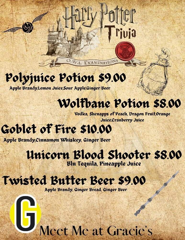 Gracie's: A Rooftop Bar - Warner Robins, GA menu_pic
