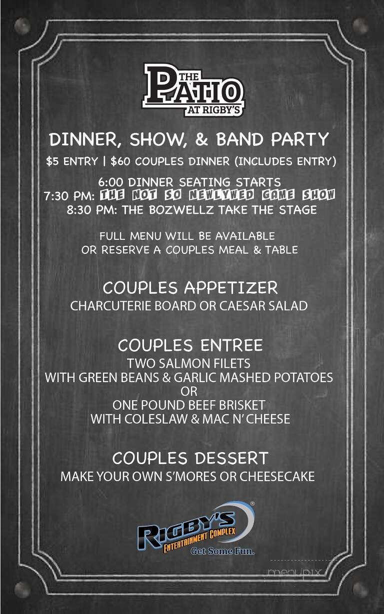 Gracie's: A Rooftop Bar - Warner Robins, GA menu_pic