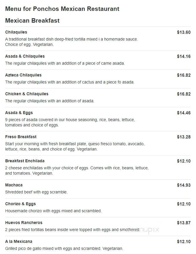 Puerto Nayarit Restaurant - Denver, CO menu_pic