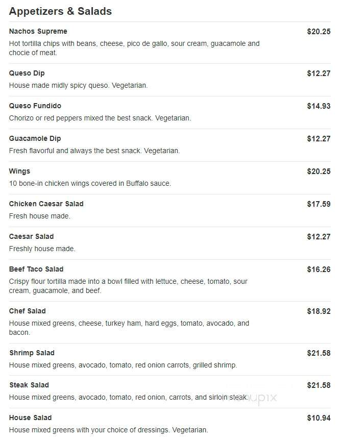 Puerto Nayarit Restaurant - Denver, CO menu_pic